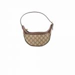 Gucci Mini Ophidia Half Moon Hobo Bag Brown